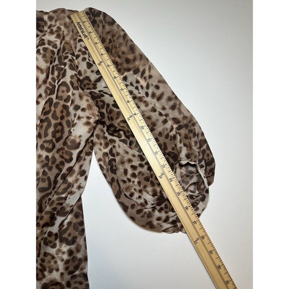 New York &‎ Company Eva Mendez Leopard Animal Print 3/4 Sleeve Dress MEDIUM - Picture 14 of 14